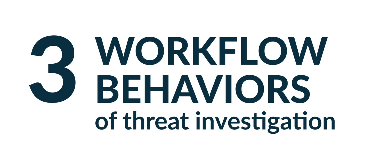 Cyber security behavior: 3 workflows